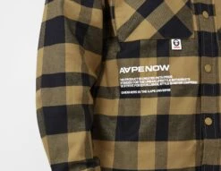 AAPE By A Bathing Ape Badge Check Shirt -Mode de Rêve sz 561950 d