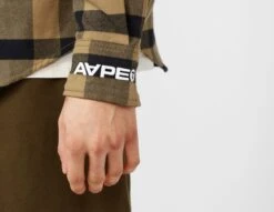 AAPE By A Bathing Ape Badge Check Shirt -Mode de Rêve sz 561950 e