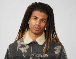 ICECREAM All Over Print Sherpa Denim Jacket -Mode de Rêve sz 676070 d