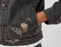 ICECREAM All Over Print Sherpa Denim Jacket -Mode de Rêve sz 676070 f